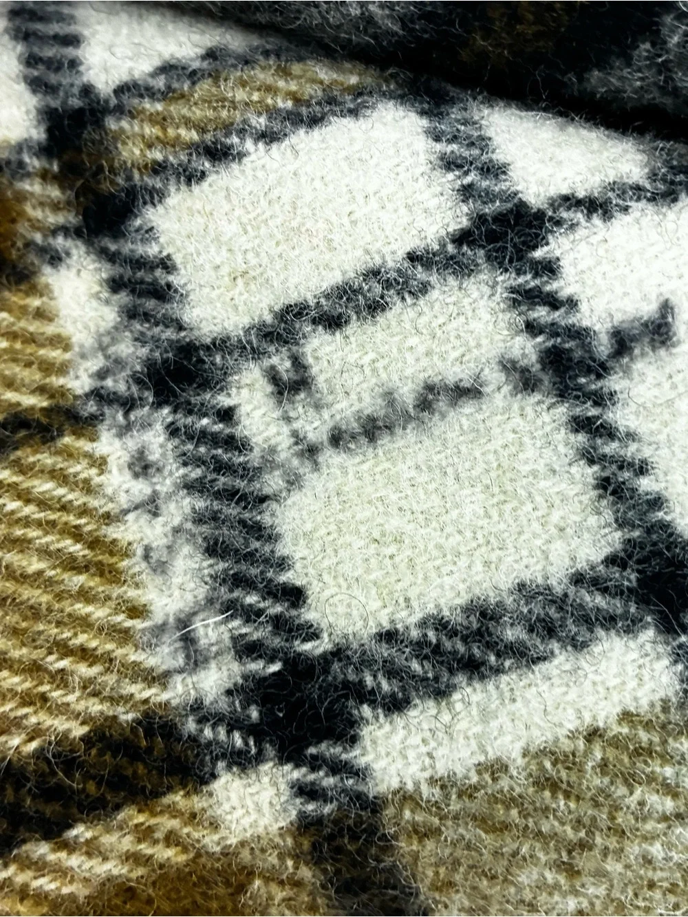 Wool Plaid Fringed Throw Blanket - So Cozy!